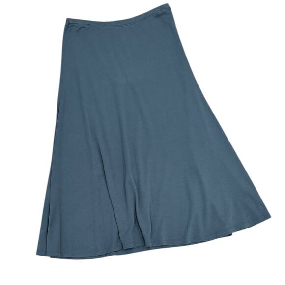 Peruvian Connection Pima Flared Skirt In Gray - Picture 6 of 7